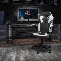 Flash X10 Gaming Chair, White/Black