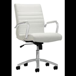 Realspace Winsley Chair, White/Silver