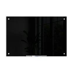 U Brands Glass Board, Black