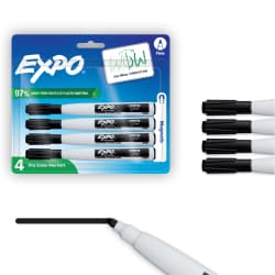 expo fine 4ct with eraser- blk