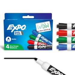 MARKER SET DRY ERASE EXPO 4COL