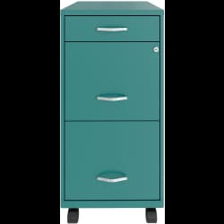 Realspace 3-Drawer Cabinet, Teal