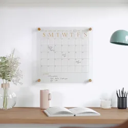 BOARD CALENDAR WALL CLEAR/GOLD