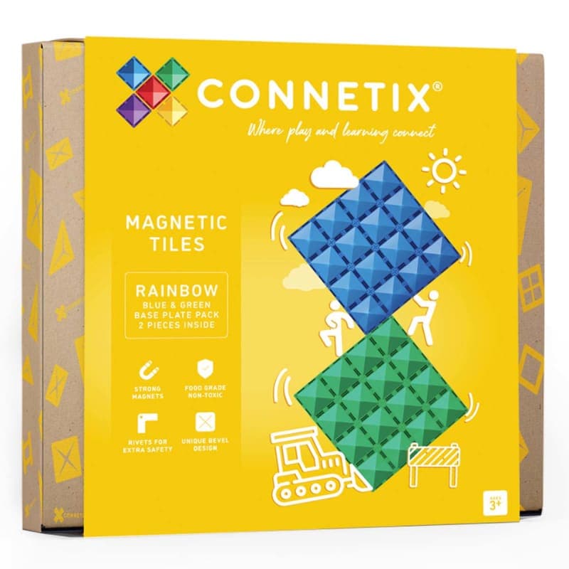 Connetix Rainbow Blue & Green Base Plate (2