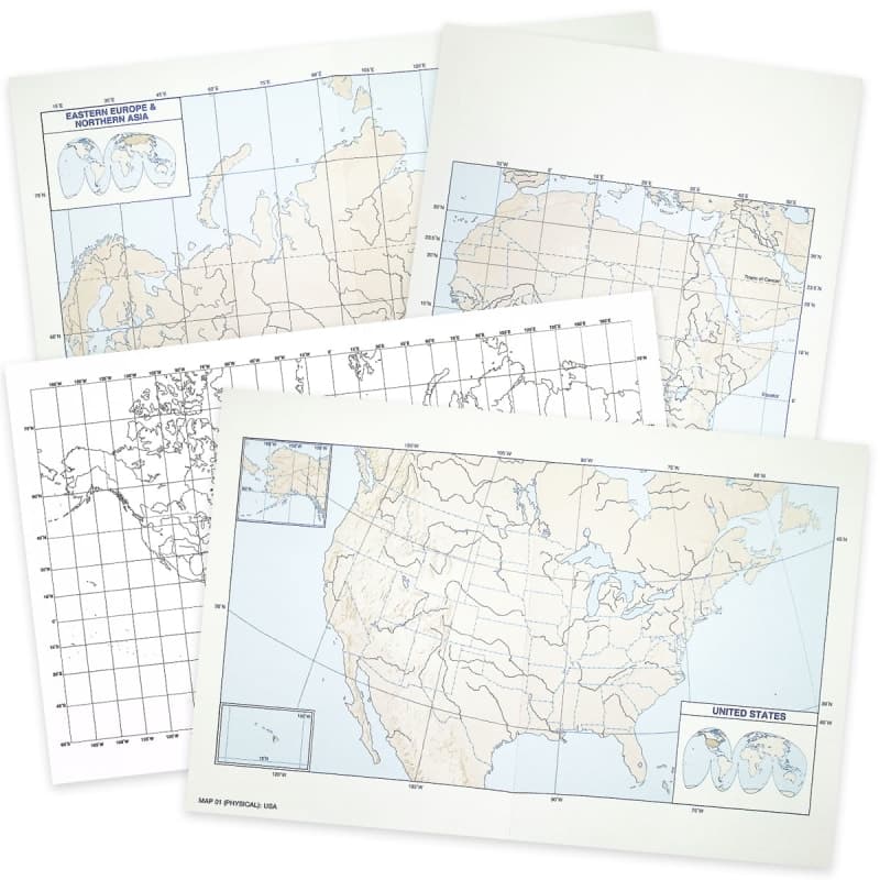 Mapping the World by Heart Blank Outline Maps