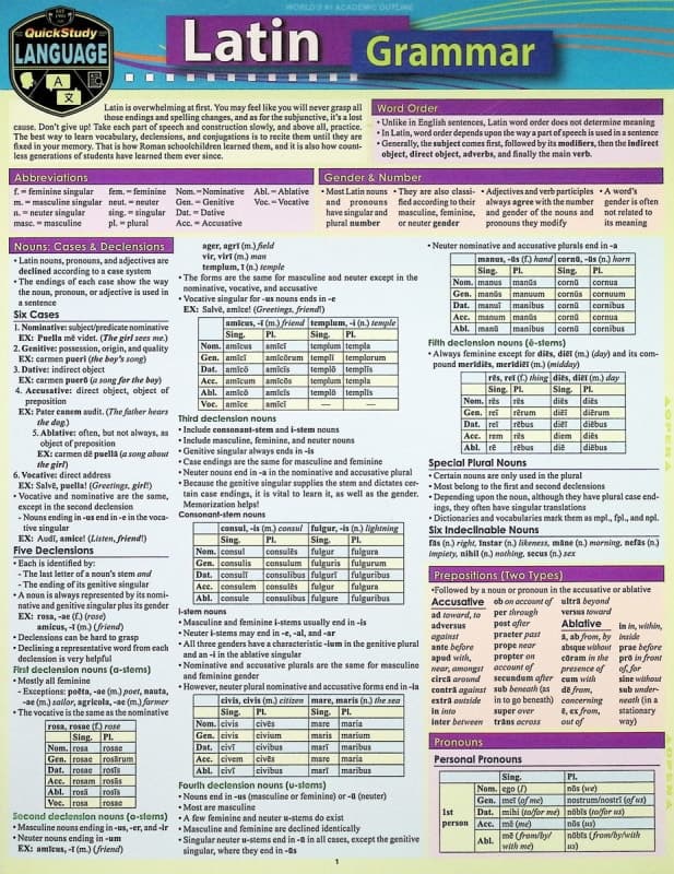 Latin Grammar Guide