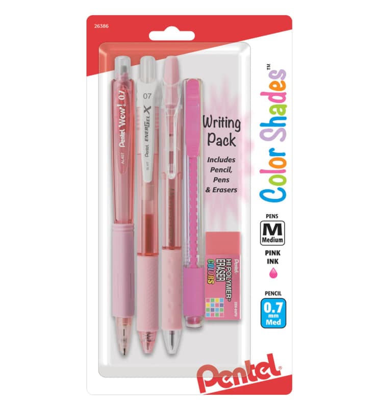 Pentel Color Shades Writing Packs - Pastel Pink