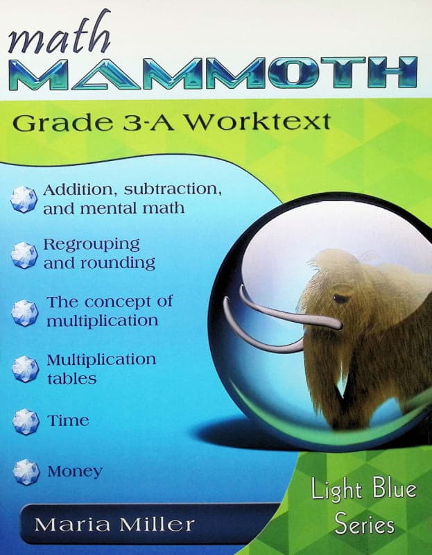 Math Mammoth Grade 3-A Worktext (2024 Edition,
