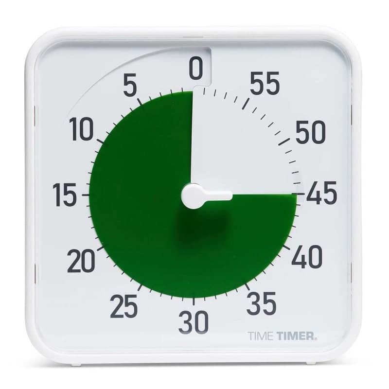 Time Timer Original 8" - White Frame with Green