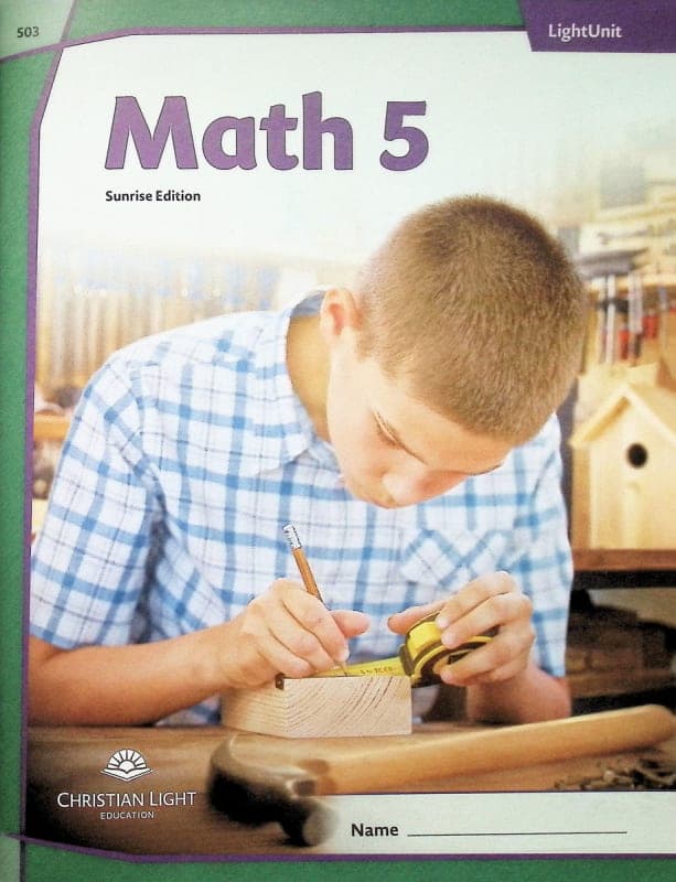 Christian Light Math LightUnit 503 Sunrise Edition