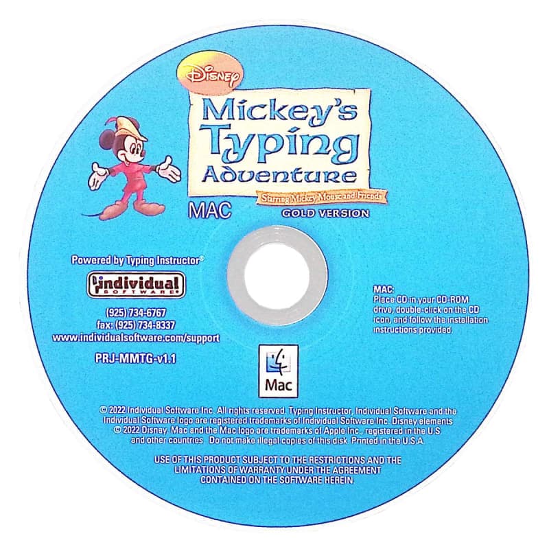 Mickey's Typing Adventure Gold (Mac Version) in