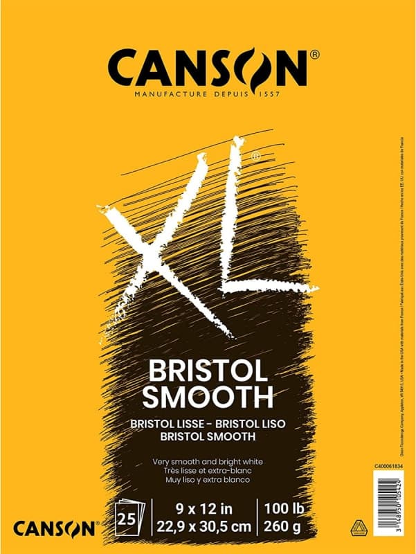 Canson XL Bristol Smooth Pad - 25 sheets (9" x