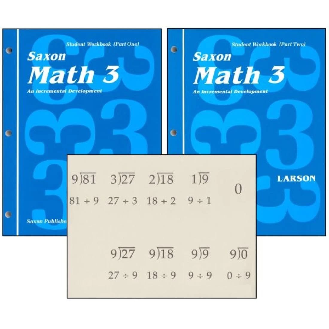 Saxon Math 3 Student Workbook Set with Fact Cards