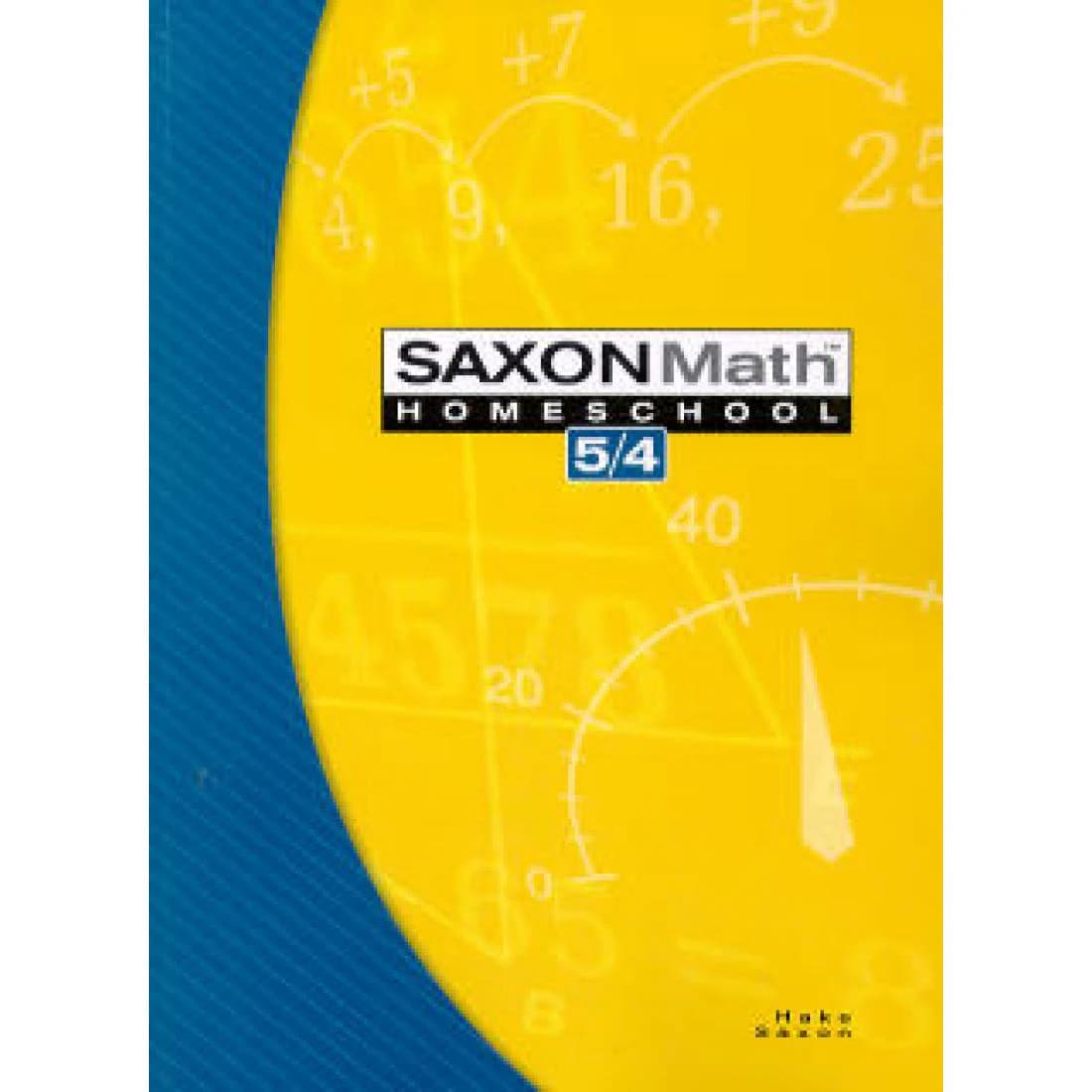 Saxon Math 5/4 Homeschool Student Text
