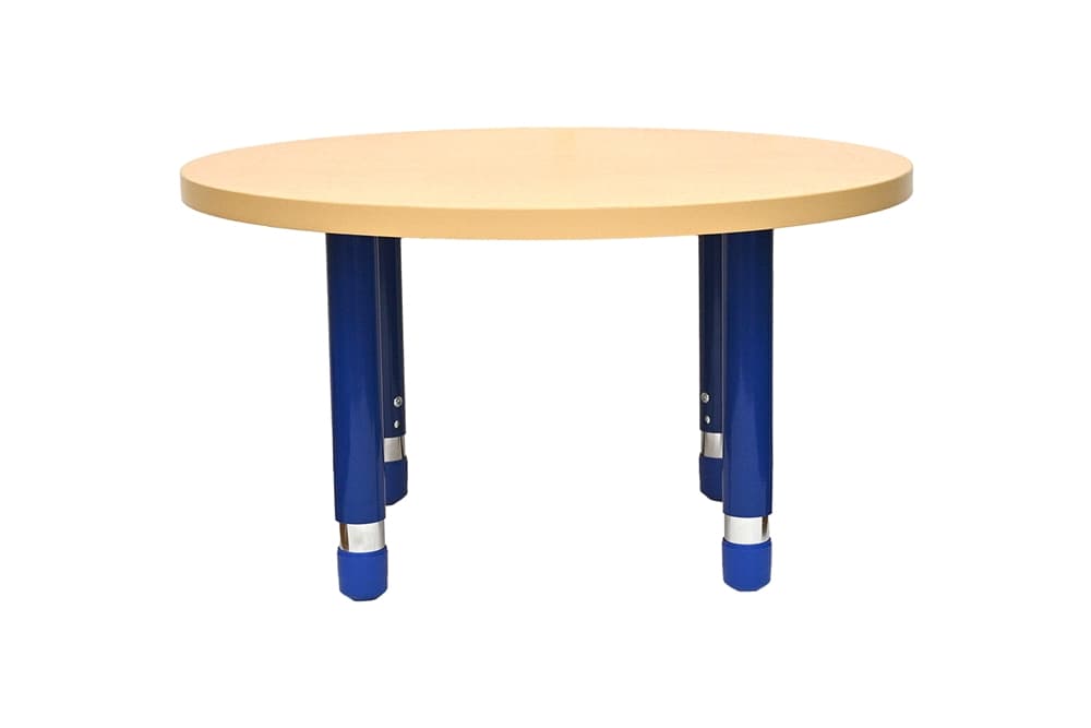 Round Thermofused Table – Maple/Blue
