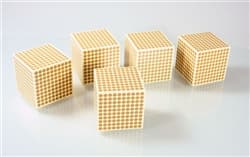 10 Wooden Thousand Cubes for 7mm Beads