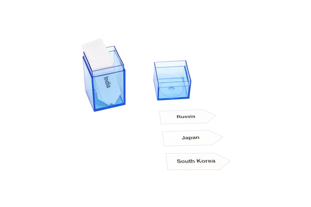 Labels for Puzzle Map of the World