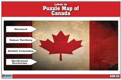 Labels for Puzzle Map of Canada