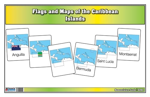 Flags and Maps of Caribbean Islands