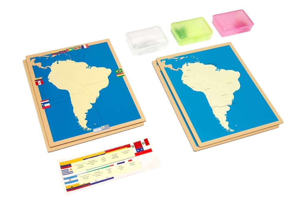 4 South America Maps w/o Cabinet – Pins/Flags