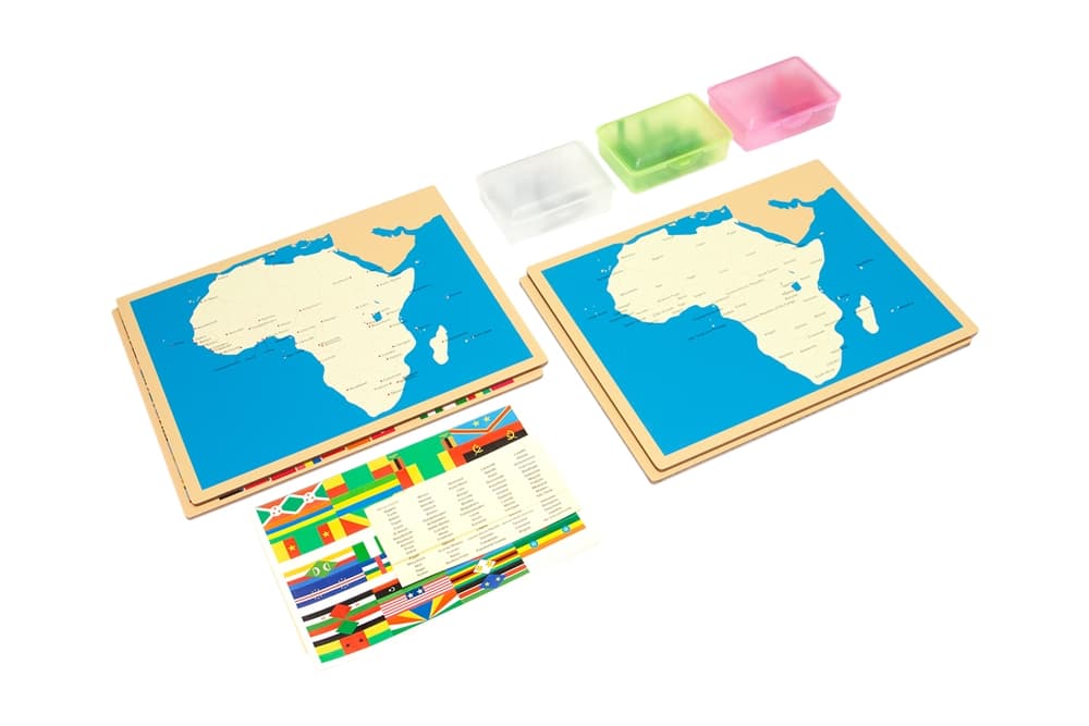 4 Africa Maps – No Cabinet, Flags, Capitals