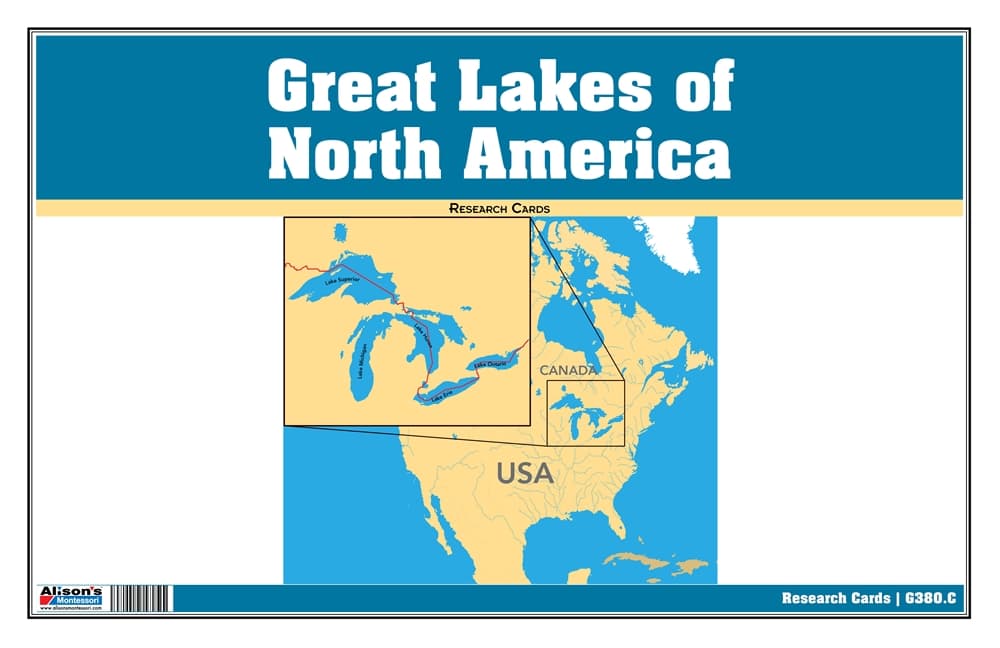 Great Lakes of North America Research Cards