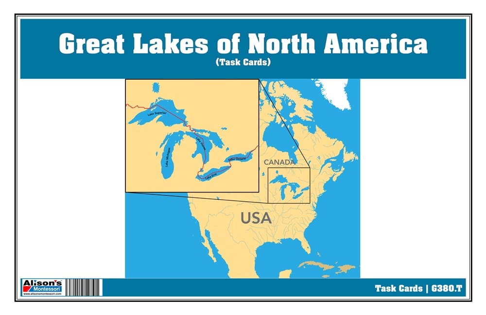 Great Lakes of North America Task Cards