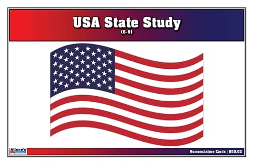 USA State Study Nomenclature Cards (6–9)