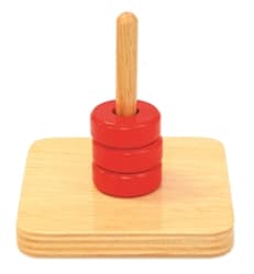 Rings on a Vertical Dowel