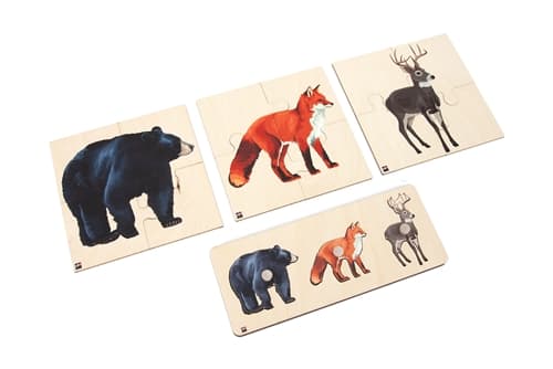 Animals of North America: Puzzles Set