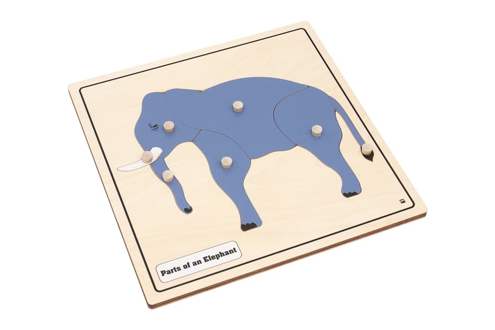 Parts of an Elephant Knobbed Puzzle