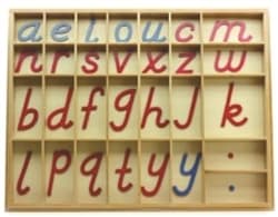Large Movable Alphabet: D'Nealian - Red and Blue