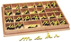 Small Movable Alphabet: Cursive - Yellow