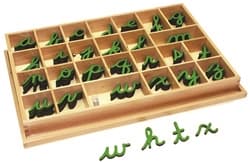 Small Movable Alphabet: Cursive - Green