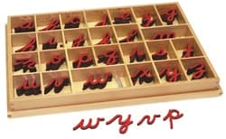 Small Movable Alphabet: Cursive - Red