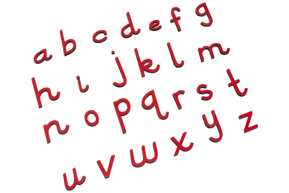 Small Movable Alphabet: Red, D'Nealian