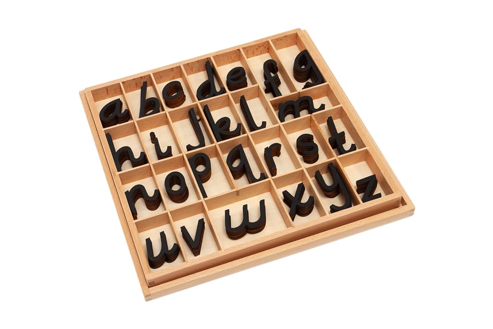 Small Movable Alphabet: D'Nealian - Black