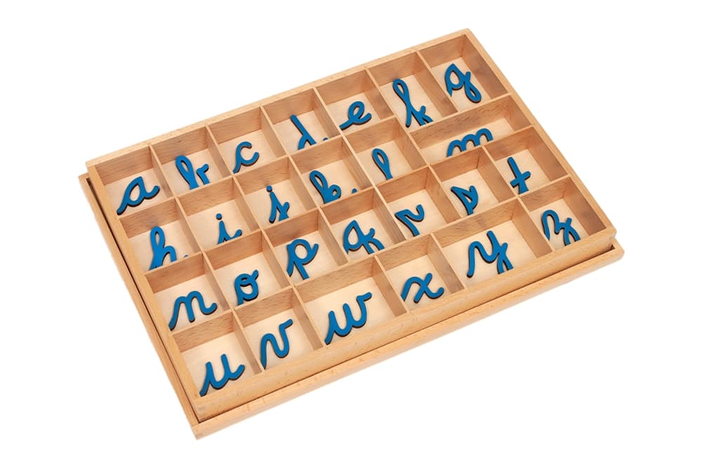 Small Movable Alphabet: Cursive - Blue