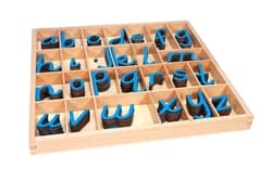 Small Movable Alphabet: D'Nealian - Blue
