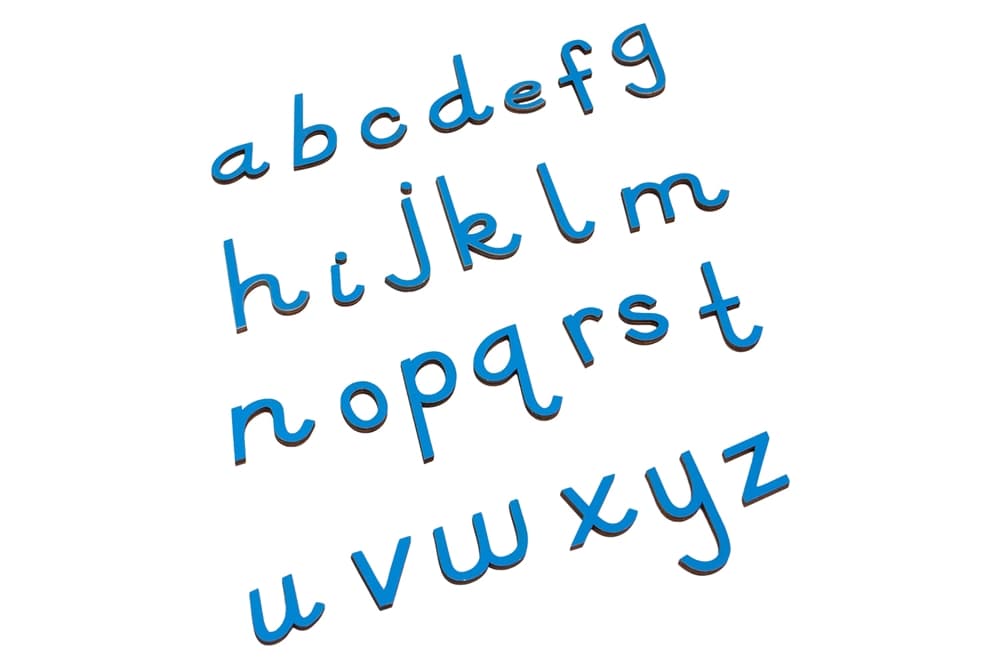Small Movable Alphabets: Blue, D'Nealian