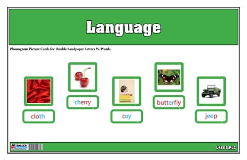 Phonogram Cards w/ Labels – Double Letters