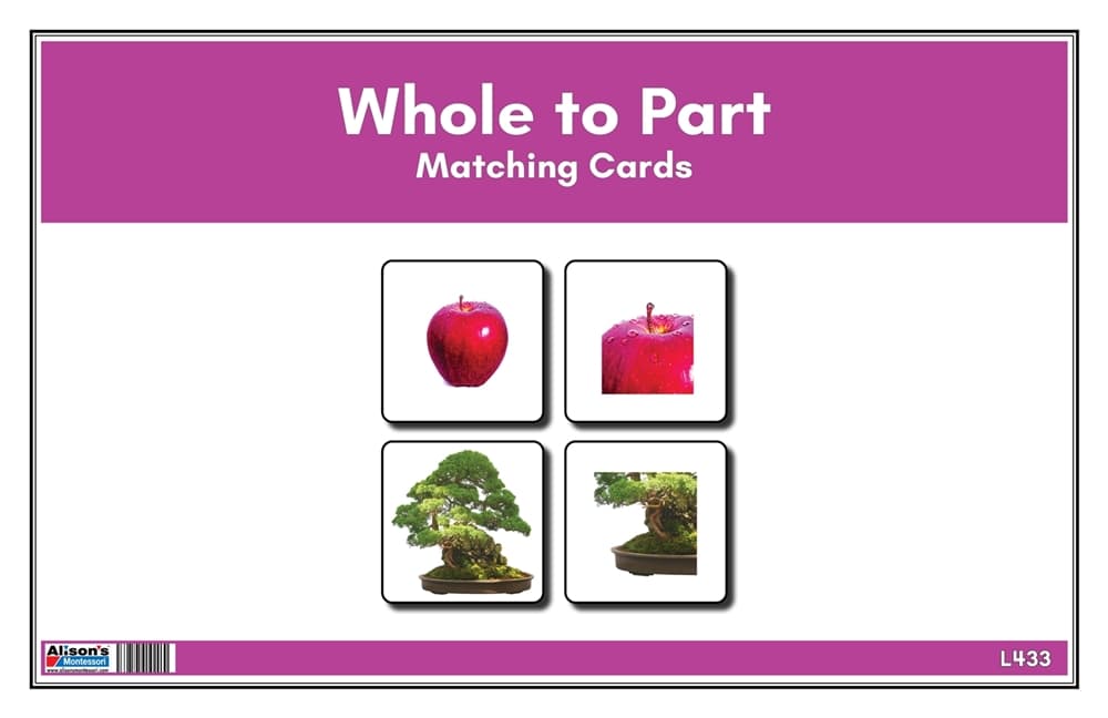 Whole to Part Matching Cards