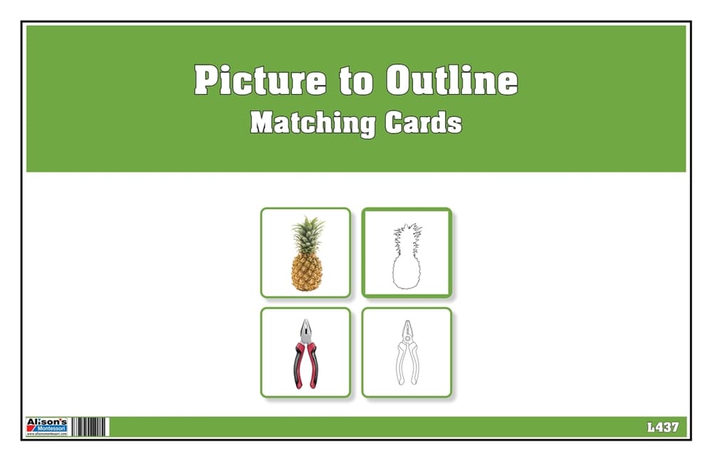Picture to Outline Matching Cards