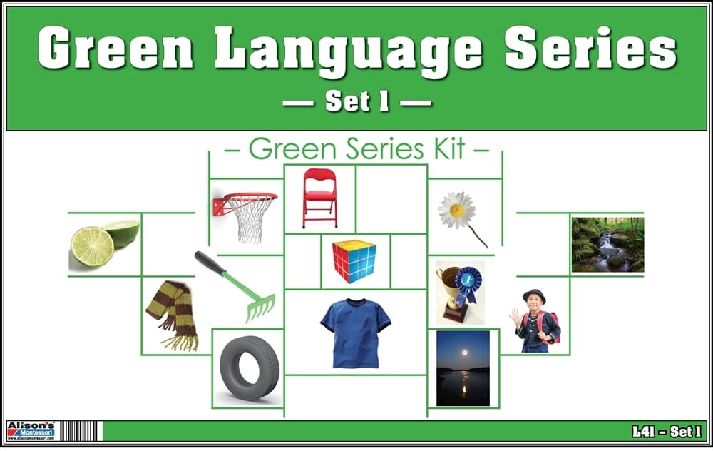 Montessori Green Series + Cabinet (Laminated)