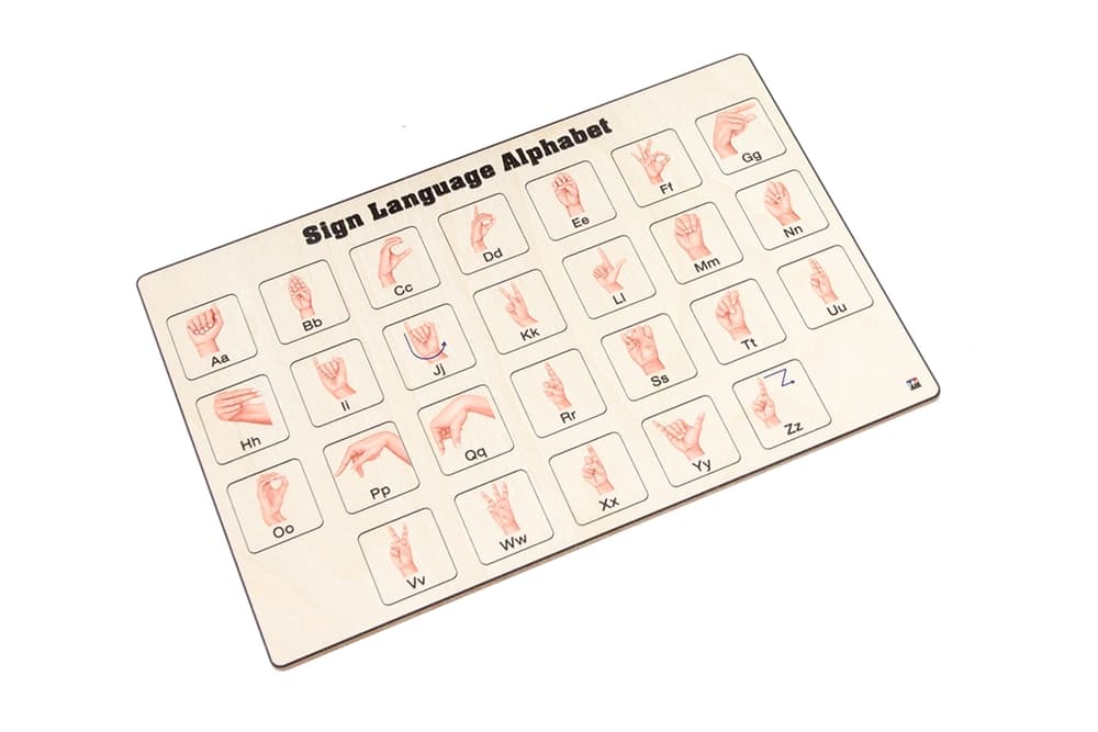 Sign Language Alphabet Wooden Chart
