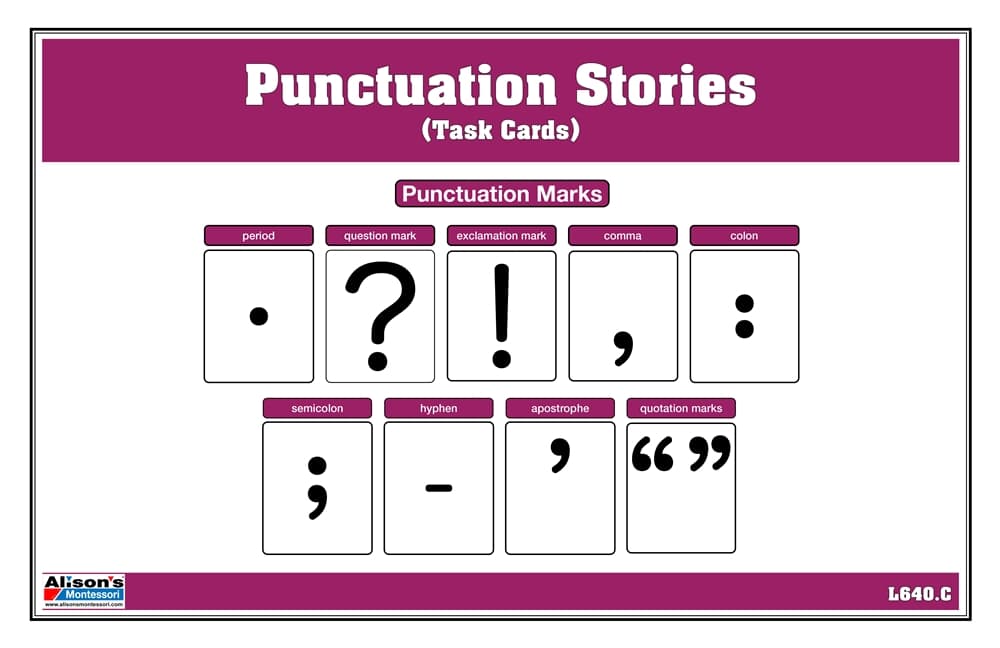 Punctuation Stories - Task Cards Laminate & Cut