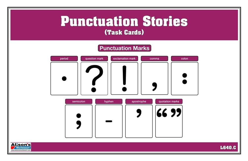 Punctuation Stories - Task Cards