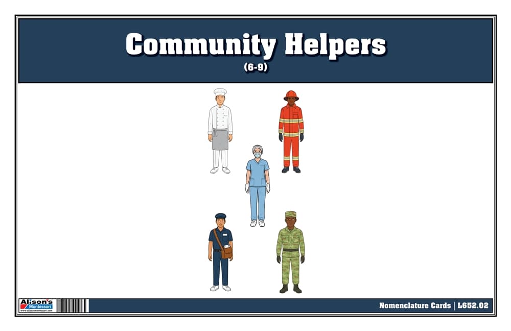 Community Helpers Nomenclature Cards