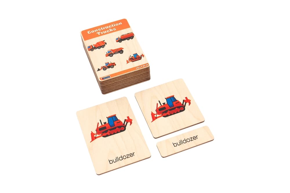 Construction Trucks Nomenclature Cards