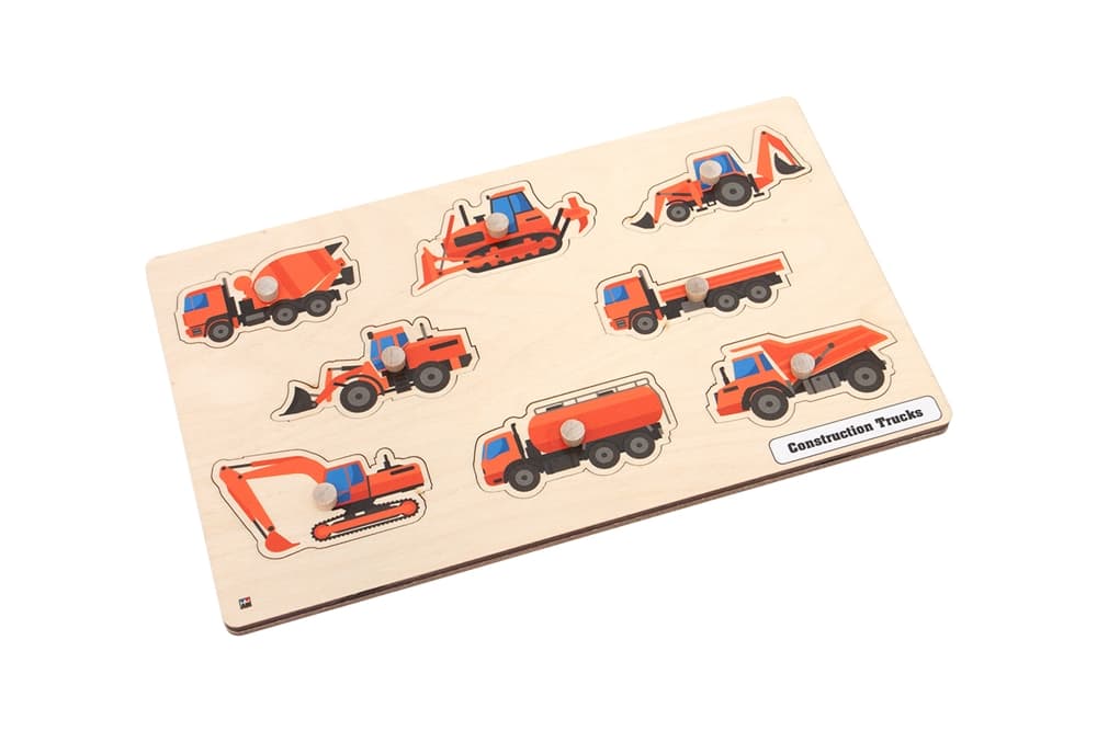 Construction Trucks Puzzle with Nomenclature